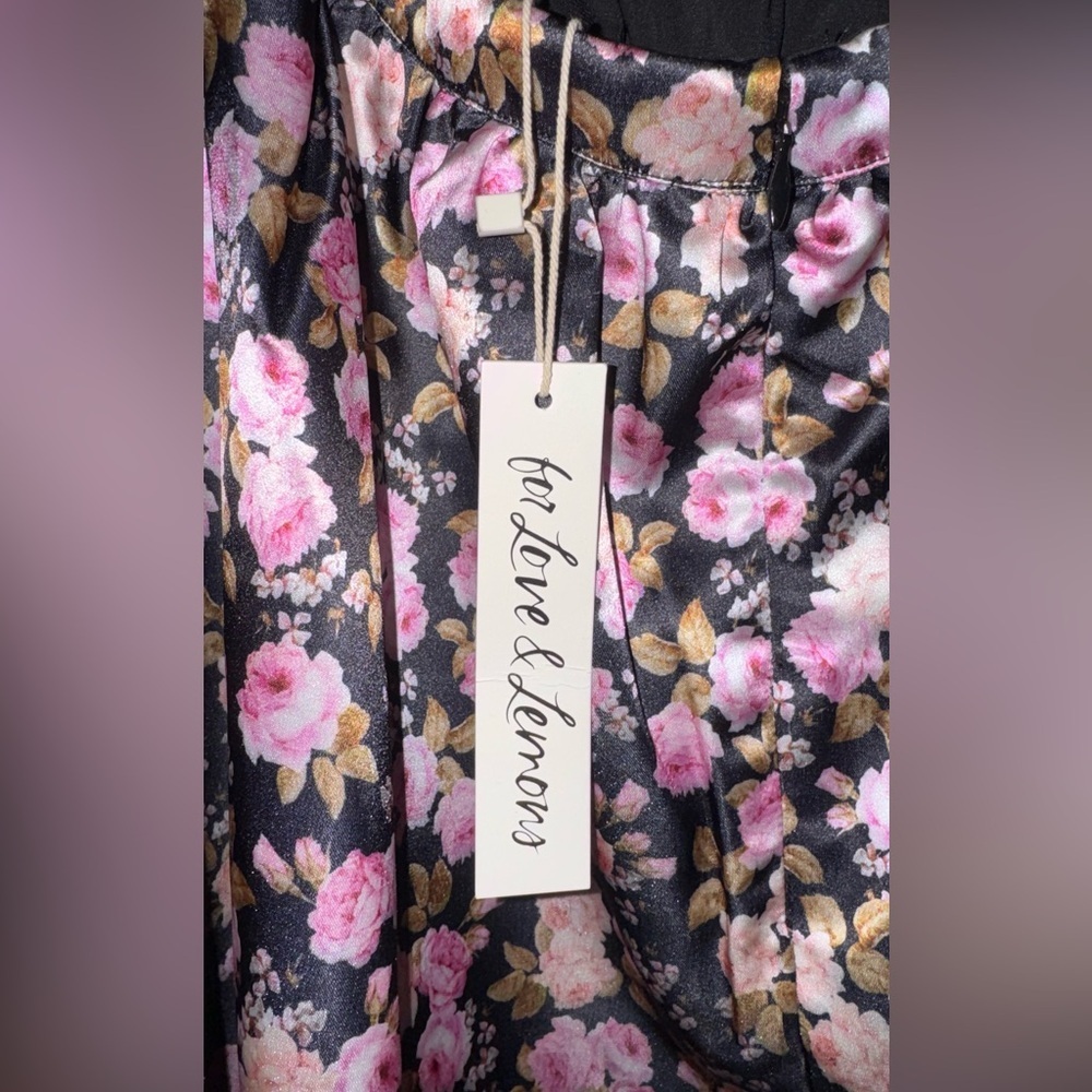 FOR LOVE & LEMONS Kate Long Sleeve Mini Dress Floral SM COQUETTE FESTIVAL NWT - Picture 5 of 11